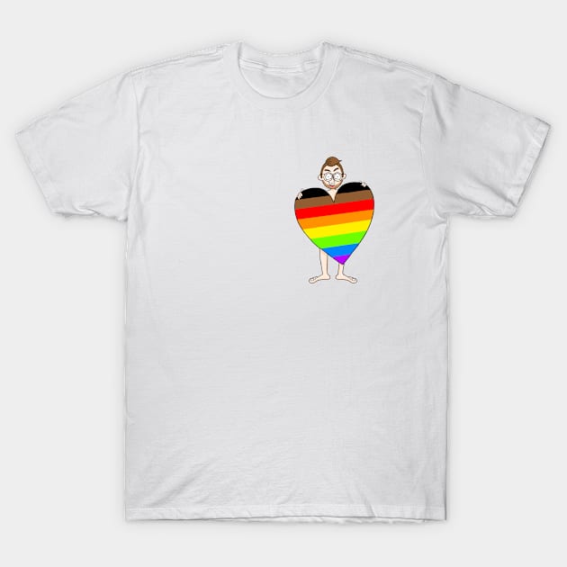 Gay Pride Heart T-Shirt by LoveBurty